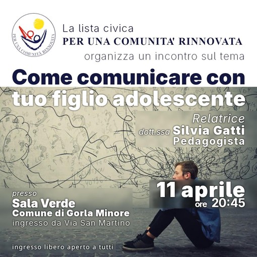 Come comunicare con un figlio adolescente: &quot;istruzioni&quot; a Gorla Minore