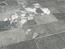 FOTO. Piazza Vittorio Emanuele si sbriciola ancora