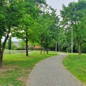 Il Parco Comerio a Busto dove si trova il chiosco oggetto del bando