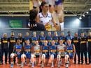 La squadra e nel riquadro Monaco: foto per cortesia di Cev e di Massimiliano Monaco