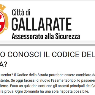 Codice della Strada: quanto lo conosci davvero? Il Comune di Gallarate propone una guida e un quiz