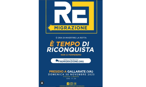 Il comitato Remigrazione e Riconquista ancora in piazza: domenica a Gallarate «dopo ennesimo episodio di violenza»