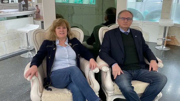 Mariangela Sandrone con il marito Mario Roggero