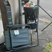 Sedia sdraio in via Canova