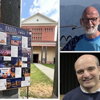 Il programma intenso della festa. Sopra Roberto Bof, sotto don Antonio Corvi