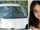 A sinistra: l'auto dopo l'incidente. A destra: Sara Vetrano A sinistra: l'auto dopo l'incidente. A destra: Sara Vetrano