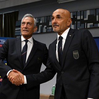 Gravina e Spalletti, non è finita bene (foto dal profilo Facebook ufficiale della Figc)