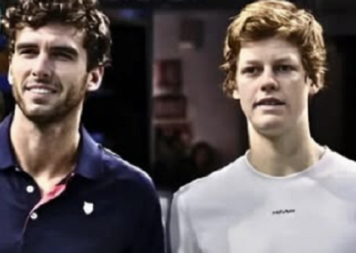 A sinistra Roberto Marcora con un giovanissimo Jannik Sinner