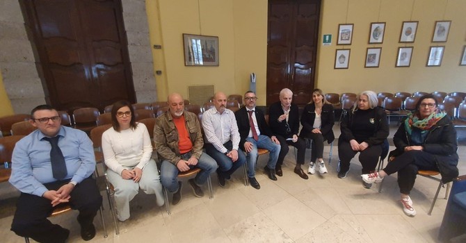 Conferenza stampa dei sindacati in municipio