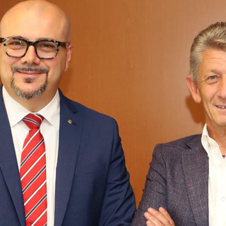Il direttore generale della Bcc di Busto Garolfo e Buguggiate Roberto Solbiati e il presidente Roberto Scazzosi
