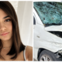 Sara Vetrano e il mezzo dopo l'incidente Sara Vetrano e il mezzo dopo l'incidente