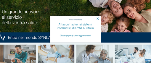 Attacco hacker ai sistemi informatici di Synlab Italia