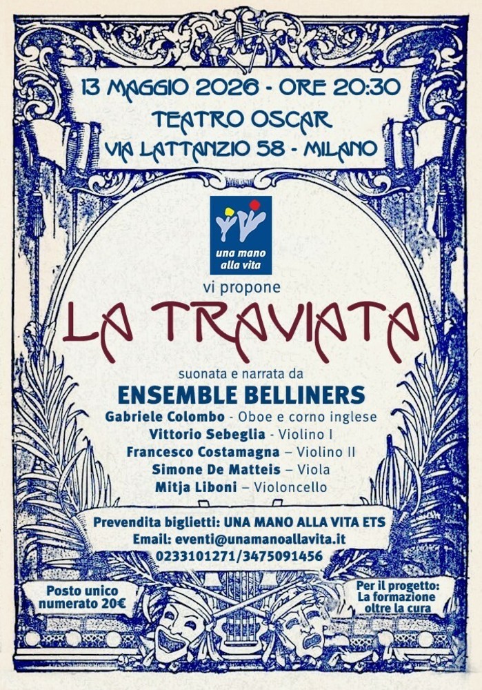 La “Traviata” solidale per l’Hospice Bassini al Teatro Oscar