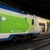 Un treno alla stazione di Busto Nord