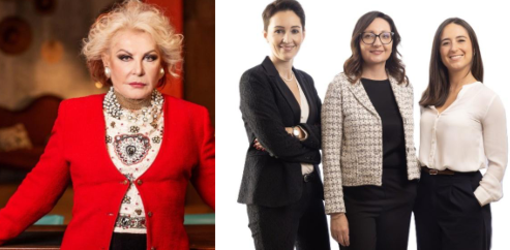 Roberta Tagliavini con le tre avvocate dello studio legale A&amp;A – Albè &amp; Associati