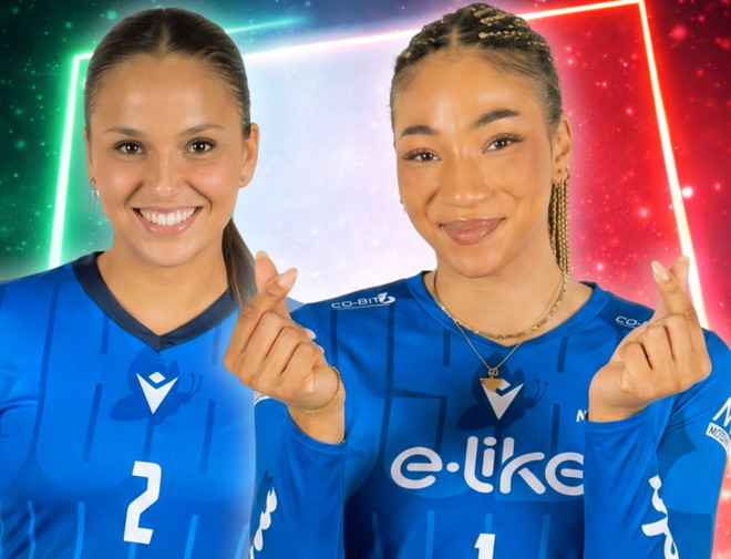 Federica Pelloni e Valeria Battista in azzurro