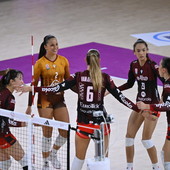 Scandicci-Uyba 3-1: alcune fasi del match (foto Lega Volley Femminile serie A) Scandicci-Uyba 3-1: alcune fasi del match (foto Lega Volley Femminile serie A)