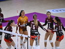 Scandicci-Uyba 3-1: alcune fasi del match (foto Lega Volley Femminile serie A)