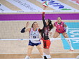Scandicci-Uyba 3-1: alcune fasi del match (foto Lega Volley Femminile serie A) Scandicci-Uyba 3-1: alcune fasi del match (foto Lega Volley Femminile serie A)