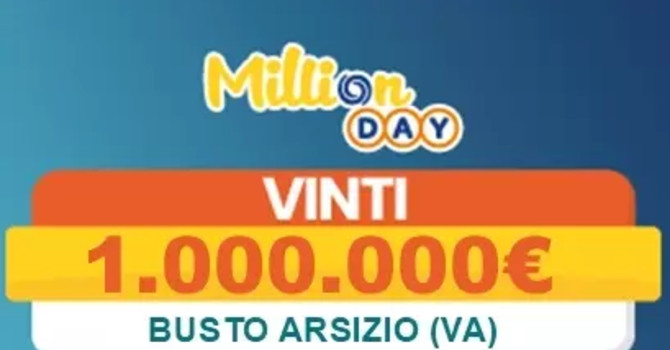 MillionDay, la fortuna bacia Busto: vinto un milione di euro con una giocata da due euro
