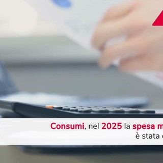 Consumi, Istat: nel 2025 spesa famiglie a 2.782 euro