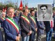 I sindaci di Cassano Magnago, Busto Arsizio e Legnano a una commemorazione di Mauro Venegoni (nel riquadro)