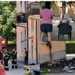 Incendio a Villa Cortese, evacuata una palazzina