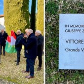 Intitolata a Giuseppe Zamberletti l'opera d'arte Le Vele a Villa Recalcati