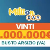 MillionDay, la fortuna bacia Busto: vinto un milione di euro con una giocata da due euro MillionDay, la fortuna bacia Busto: vinto un milione di euro con una giocata da due euro