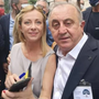 Claudio Volpe con Giorgia Meloni e, sotto, insieme al decano della destra Ninetto Pellegatta e al sindaco Emanuele Antonelli