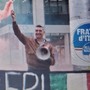 Valmori durante una manifestazione a Busto per i marò