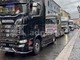 Continua la protesta di autotrasportatori e agricoltori, corteo rumoroso di tir e trattori a Campobasso