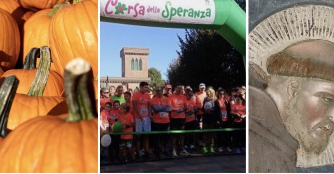 Nel weekend musica, corsa di solidarietà e San Francesco che unisce. Ma si respira già anche il profumo di zucca