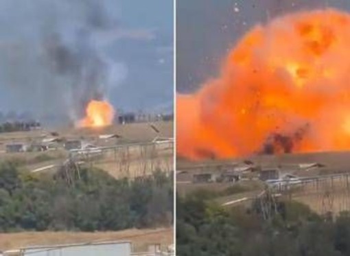 Colleferro, incendio e forte esplosione nello stabilimento ex Simmel Difesa Colleferro, incendio e forte esplosione nello stabilimento ex Simmel Difesa