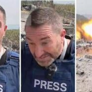 Israele, giornalista in diretta scampa a raid aereo in Libano Israele, giornalista in diretta scampa a raid aereo in Libano