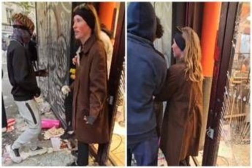 Parigi, donna prova a fermare i saccheggiatori: "Perché lo fate?" Parigi, donna prova a fermare i saccheggiatori: "Perché lo fate?"