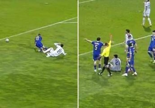 Bosnia-Italia, Bastoni espulso in finale playoff Mondiale: cos'è successo