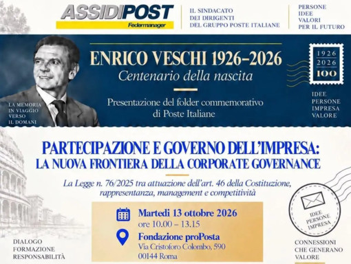 Assidipost Federmanager, a Roma confronto sulla nuova Corporate Governance