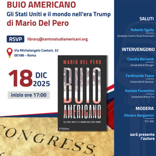 Presentazione a Roma del libro 'Buio Americano' di Mario Del Pero Presentazione a Roma del libro 'Buio Americano' di Mario Del Pero