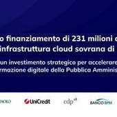 Polo strategico nazionale: 231 mln di euro da Intesa, Unicredit, Cdp, Bper e Banco Bpm