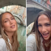 Jennifer Lopez a Venezia, il giro in gondola come Madonna: lo show con 'Like a Virgin'
