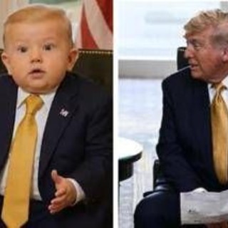 Trump-von der Leyen versione baby, l'AI ricrea l'incontro Trump-von der Leyen versione baby, l'AI ricrea l'incontro